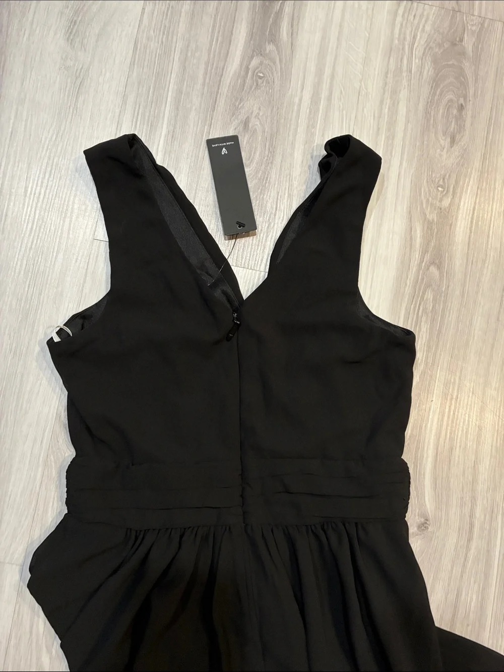 Lulu's Elegant Black V-Neck Maxi Dress with Front Slit